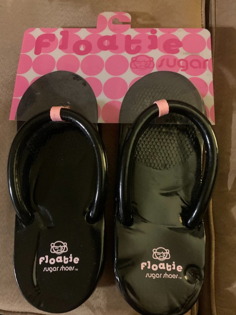 Vintage Y2K Sugar Shoes "Floatie" Black Platform Flip-Flops – Size Large (9/10)